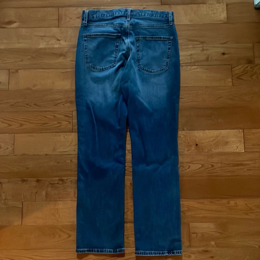 Old Navy Straight Built In Flex Denim Blue Jeans Size 29x30 - Picture 8 of 9